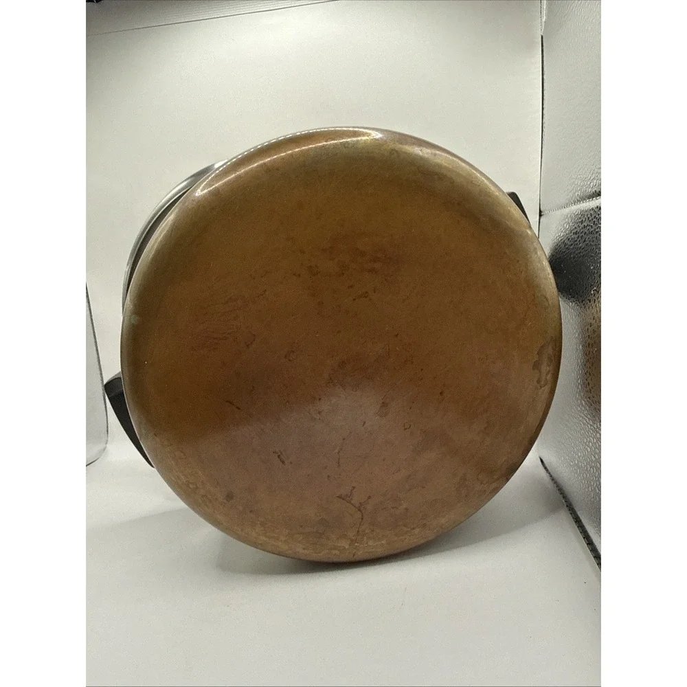 Revere Ware 1801 Stock Pot 4 1/2 QT Stainless Steel Copper Bottom w/ Lid